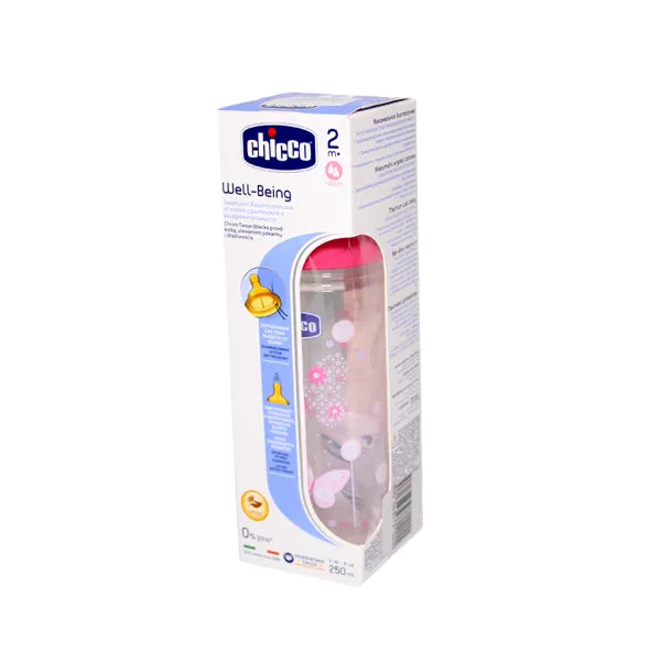 Chicco Well-Being Biberon en plastique  240ml 2M+