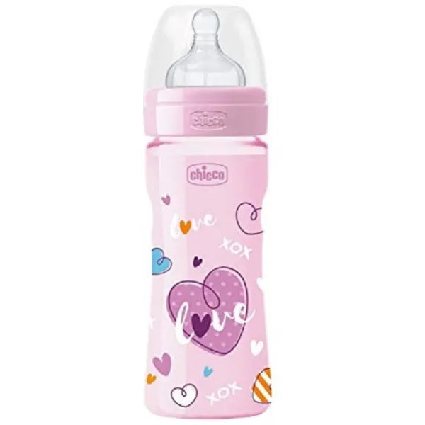 Chicco Well-Being Biberon en plastique  240ml 2M+