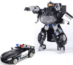 Voiture de Police à 360  Transformable Robot - Noir