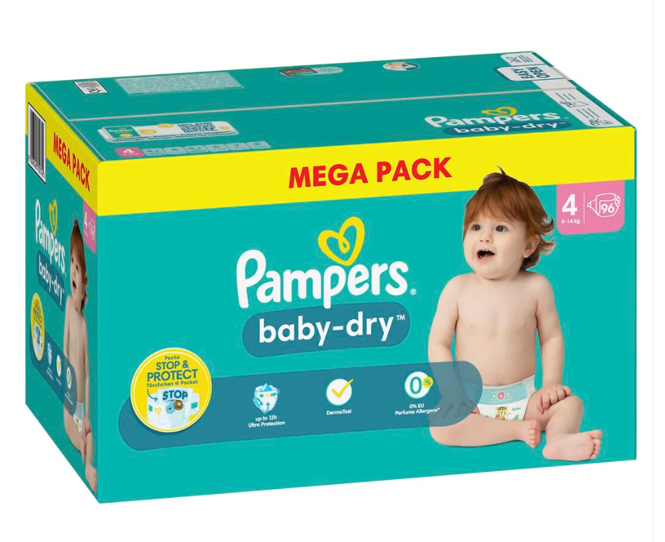 Couches Pampers taille 4Taille 4 (9 à 14 KG)